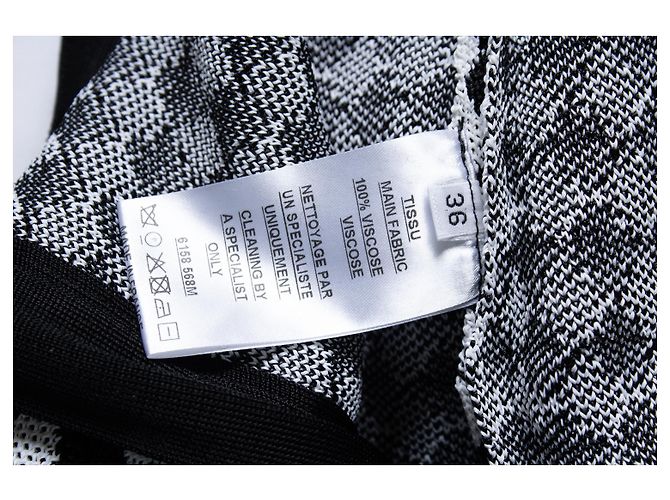 Schwarz-weißer kariert Strickkleid von Balmain Golden - Ansicht 5