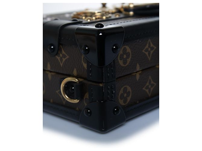 Louis Vuitton, Petit Malle in tela monogramma Marrone Nero D'oro - vista 8