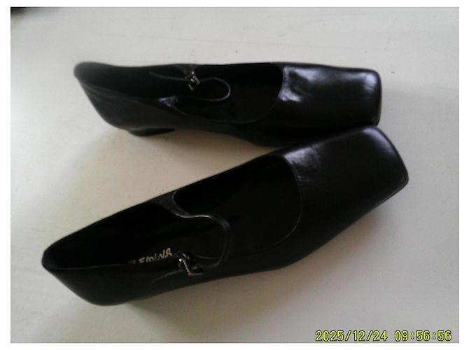 Autre Marque Mocassini Baby Shark in pelle nera 37 Fr Nero - vista 6