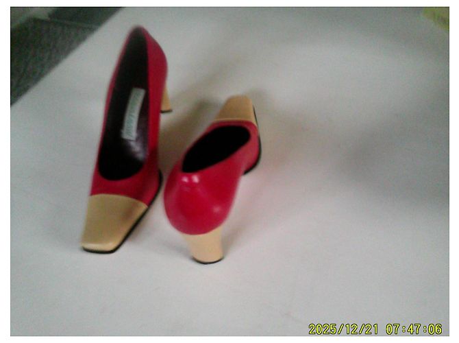 Autre Marque Décolleté Moda Di Fausto Rosso e Beige Pelle 36 - vista 3