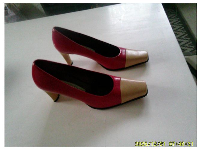 Autre Marque Décolleté Moda Di Fausto Rosso e Beige Pelle 36 - vista 4