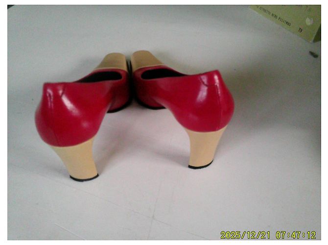 Autre Marque Décolleté Moda Di Fausto Rosso e Beige Pelle 36 - vista 6