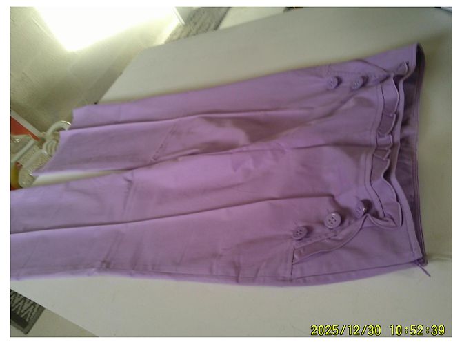 Autre Marque Pantalones Bridge Chiara D'este Malva Algodón Talla 40 Lavanda - vista 9