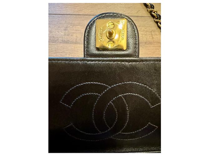 Borsa Chanel Timeless Classique 25 in pelle di agnello nera Nero - vista 6