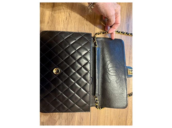 Borsa Chanel Timeless Classique 25 in pelle di agnello nera Nero - vista 7
