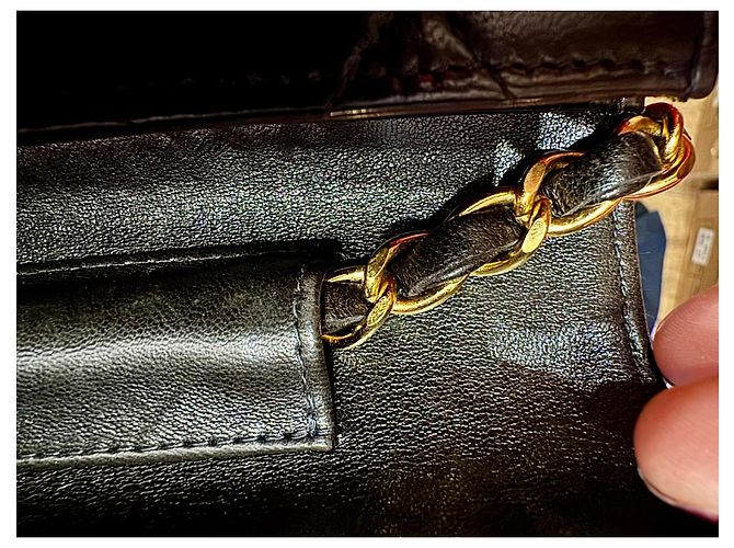 Borsa Chanel Timeless Classique 25 in pelle di agnello nera Nero - vista 9