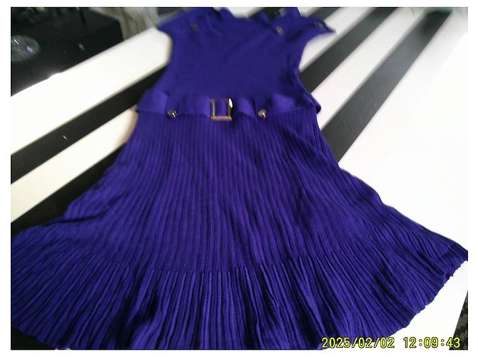 Autre Marque Morgan Strickkleid aus blauer Viskose - Ansicht 6