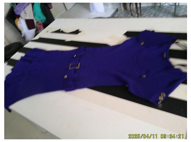 Autre Marque Morgan Strickkleid aus blauer Viskose - Ansicht 7