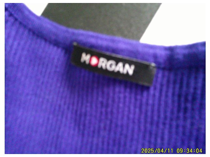 Autre Marque Morgan Strickkleid aus blauer Viskose - Ansicht 8