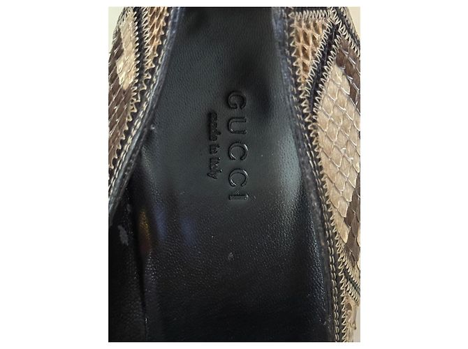 Tacchi Gucci in pelle marrone - vista 12