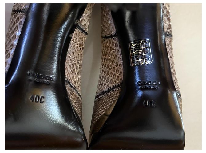 Tacchi Gucci in pelle marrone - vista 16