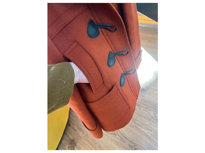 Burberry Brit Wool Double Breasted Jacket with Removable Fur Collar - view 6