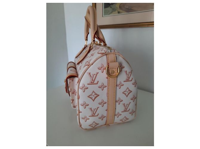 Louis Vuitton Speedy 25 borsa a spalla edizione limitata Fall For You Beige - vista 3
