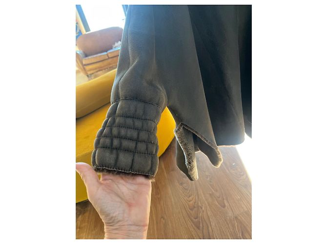 Ventcouvert Poncho Jacke Braun Lammfell - Ansicht 2