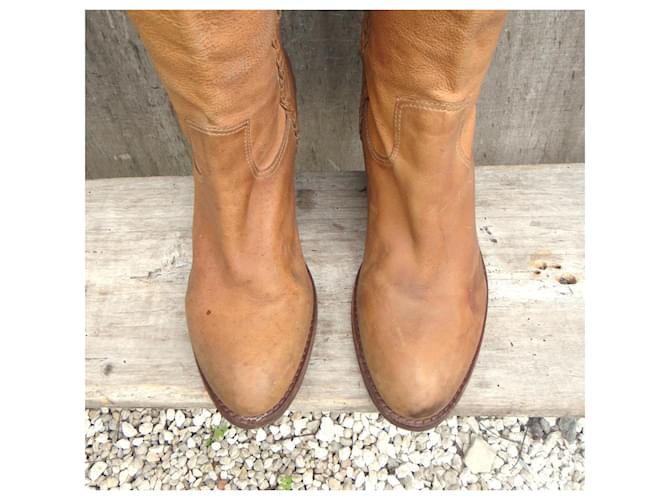 Botas Ash de piel beige - vista 3