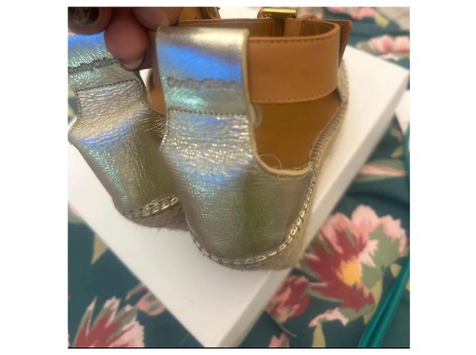 Sandali See by Chloé in pelle oro D'oro - vista 3