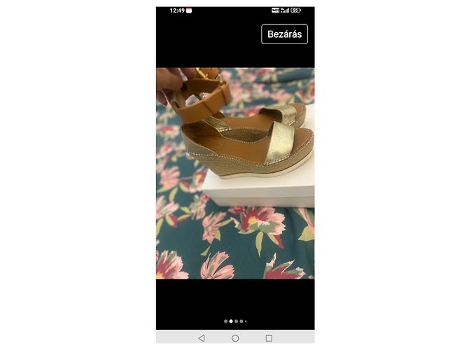 Sandali See by Chloé in pelle oro D'oro - vista 5