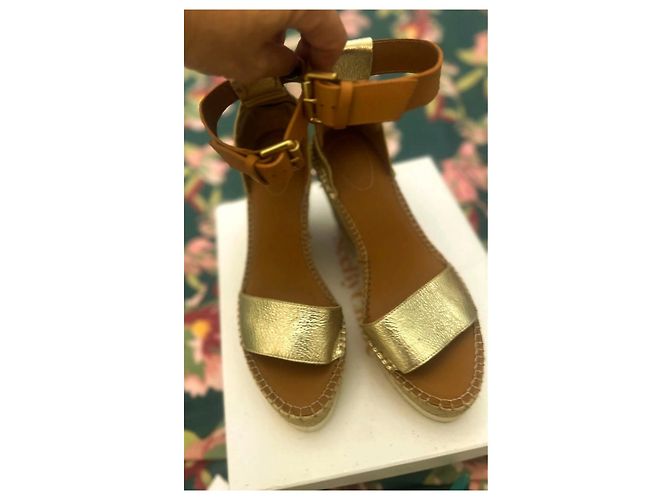 Sandali See by Chloé in pelle oro D'oro - vista 6