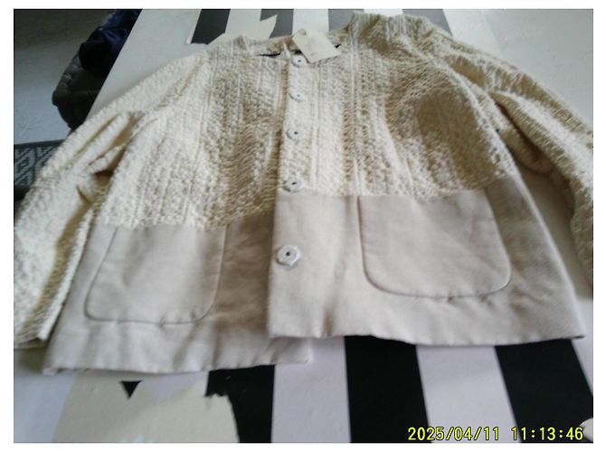 Autre Marque Nice Things Cotton Jacket Eggshell - view 2