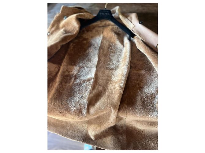 Chaqueta Ventcouvert de piel de cordero Camel Camello - vista 4