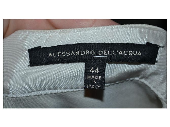 Alessandro Dell'Acqua Mini Kleid Weiß Grau Viskose - Ansicht 5