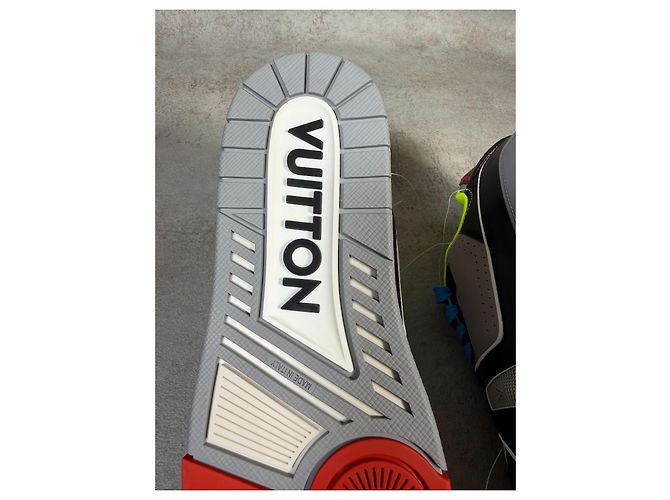 Louis Vuitton LV Trainer "Upcycling" - Virgil Abloh - Edizione Limitata Nero Grigio Porpora Giallo - vista 10
