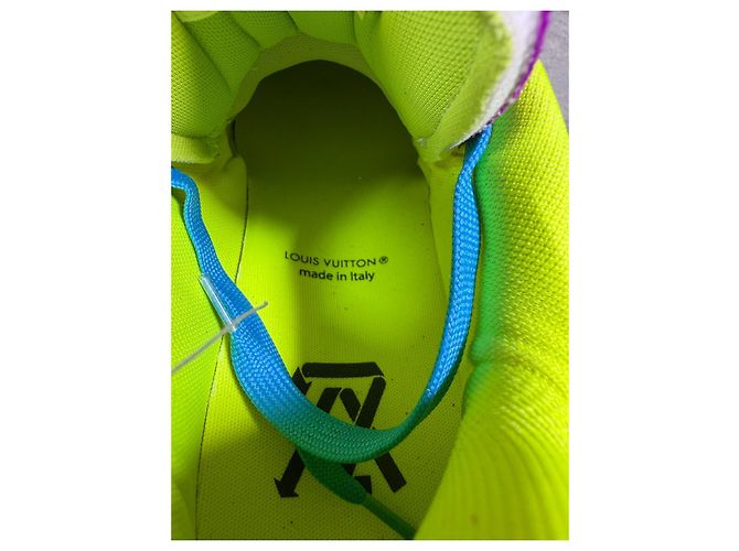 Louis Vuitton LV Trainer "Upcycling" - Virgil Abloh - Edizione Limitata Nero Grigio Porpora Giallo - vista 12
