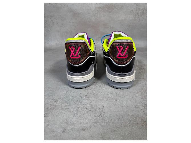 Louis Vuitton LV Trainer "Upcycling" - Virgil Abloh - Edizione Limitata Nero Grigio Porpora Giallo - vista 4