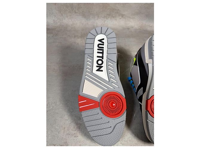Louis Vuitton LV Trainer "Upcycling" - Virgil Abloh - Edizione Limitata Nero Grigio Porpora Giallo - vista 8