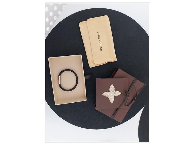 Bracciale a scacchi nero Louis Vuitton uomo - vista 2