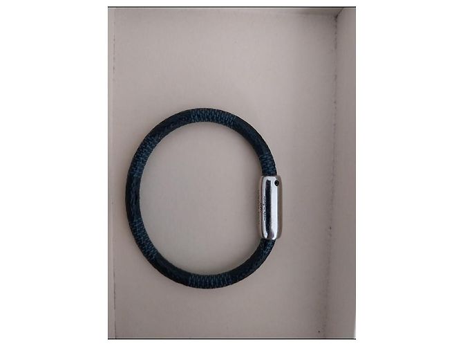 Bracciale a scacchi nero Louis Vuitton uomo - vista 3