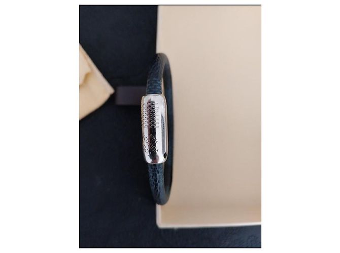 Bracciale a scacchi nero Louis Vuitton uomo - vista 4
