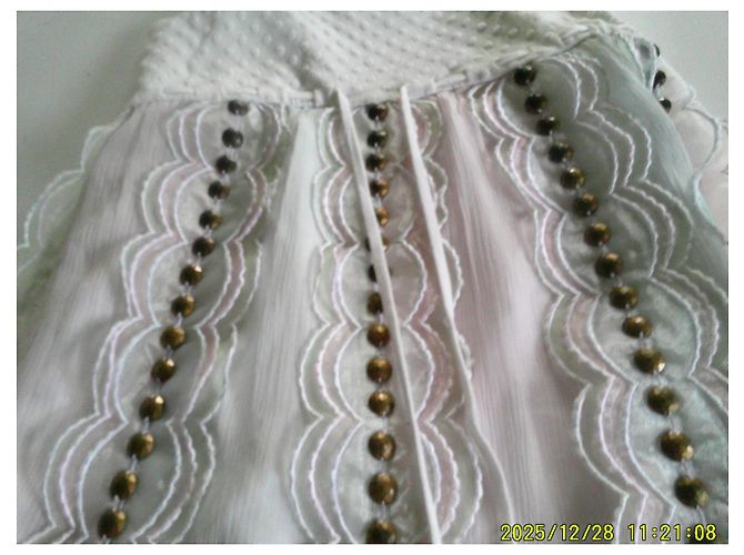 Vestido Manoush de seda blanco pastel - vista 6