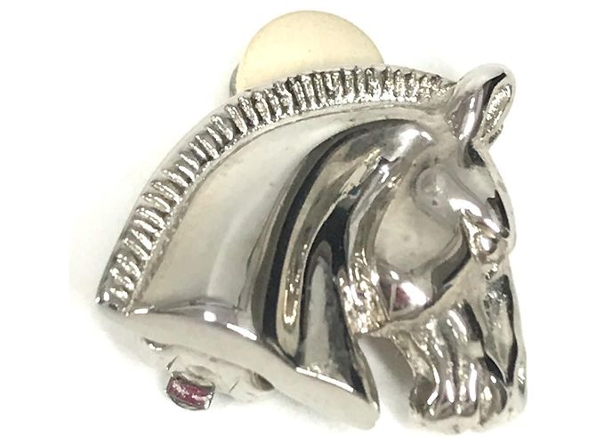 Orecchini a clip con logo Cavallo di Hermès Argento - vista 2