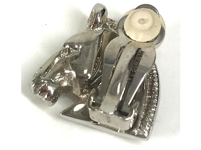 Orecchini a clip con logo Cavallo di Hermès Argento - vista 3