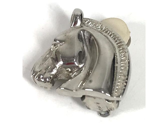 Orecchini a clip con logo Cavallo di Hermès Argento - vista 6