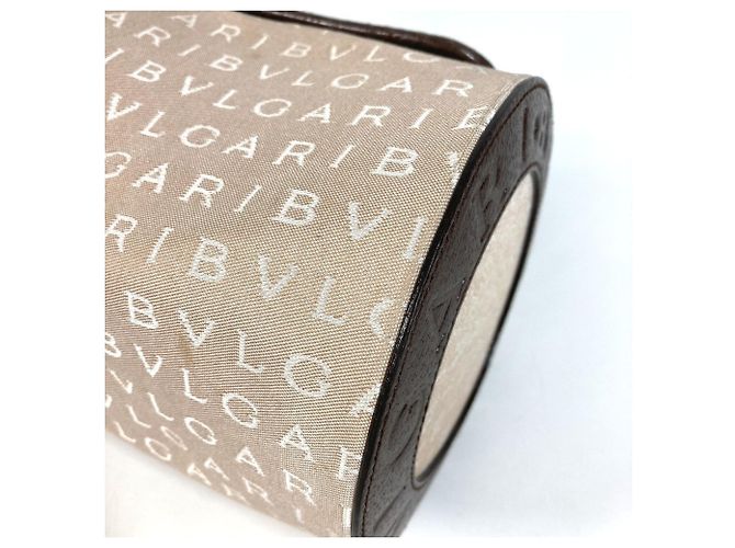 Bulgari Borsa a spalla Bvlgari Bvlgari B-ZERO1 Drum Bag Beige Marrone scuro - vista 10