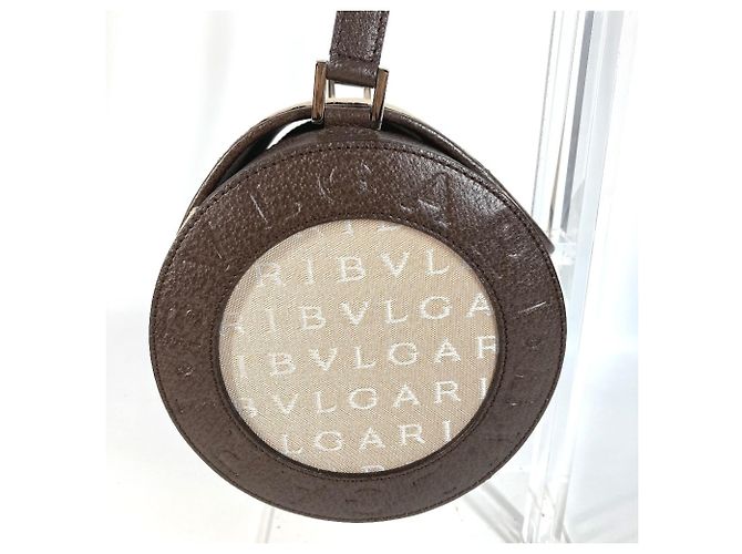 Bulgari Borsa a spalla Bvlgari Bvlgari B-ZERO1 Drum Bag Beige Marrone scuro - vista 4