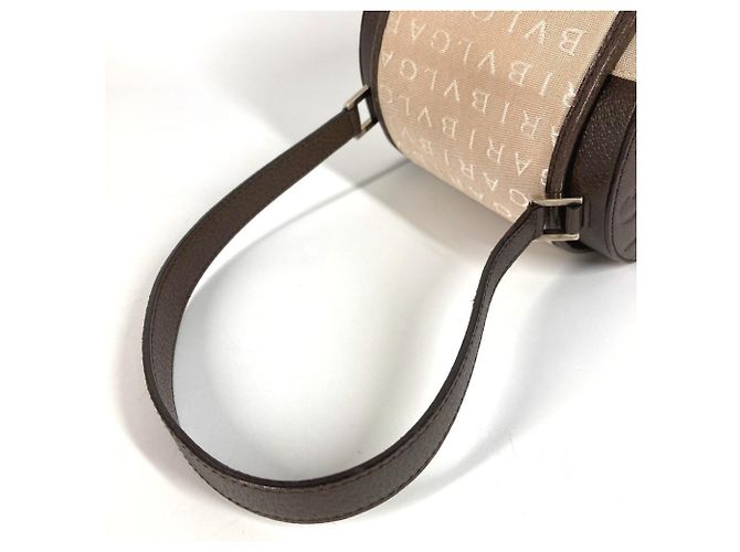 Bulgari Borsa a spalla Bvlgari Bvlgari B-ZERO1 Drum Bag Beige Marrone scuro - vista 6