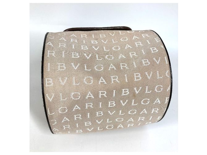 Bulgari Borsa a spalla Bvlgari Bvlgari B-ZERO1 Drum Bag Beige Marrone scuro - vista 9