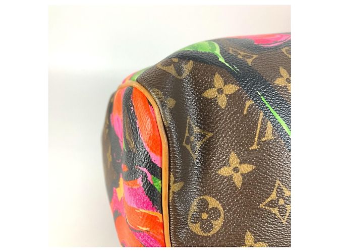 Borsa da viaggio Keepall 50 Monogram Rose Louis Vuitton Marrone Rosa Monogramma - vista 11