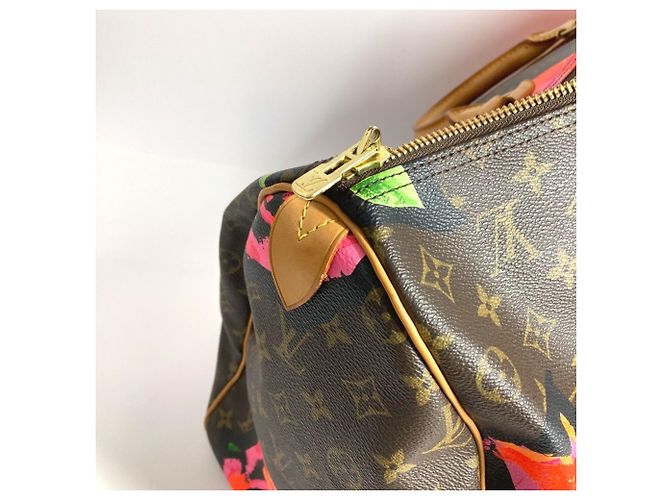 Borsa da viaggio Keepall 50 Monogram Rose Louis Vuitton Marrone Rosa Monogramma - vista 12