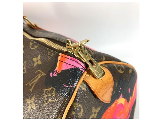 Borsa da viaggio Keepall 50 Monogram Rose Louis Vuitton Marrone Rosa Monogramma - vista 4