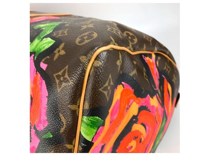 Borsa da viaggio Keepall 50 Monogram Rose Louis Vuitton Marrone Rosa Monogramma - vista 8