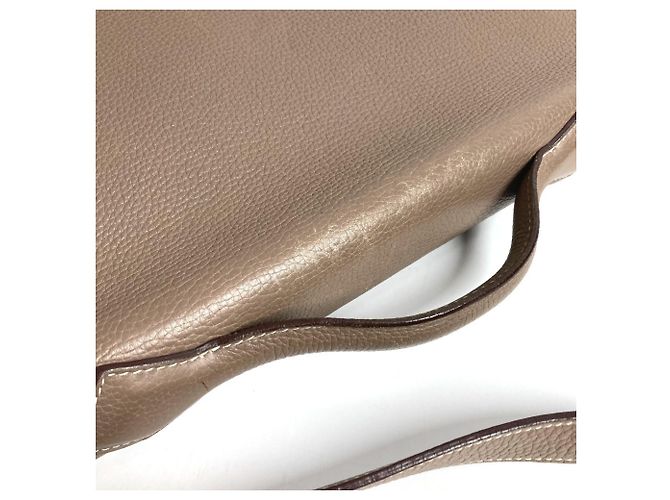Borsa Messenger con Patta Victoria di Hermès Marrone - vista 10
