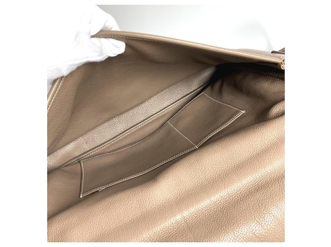 Borsa Messenger con Patta Victoria di Hermès Marrone - vista 14