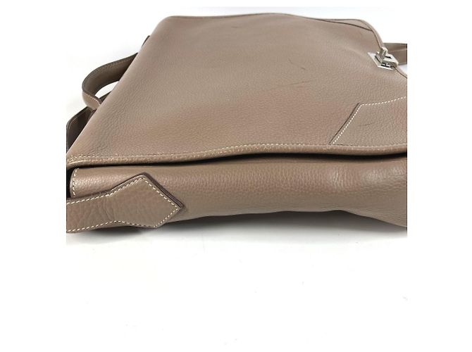 Borsa Messenger con Patta Victoria di Hermès Marrone - vista 2