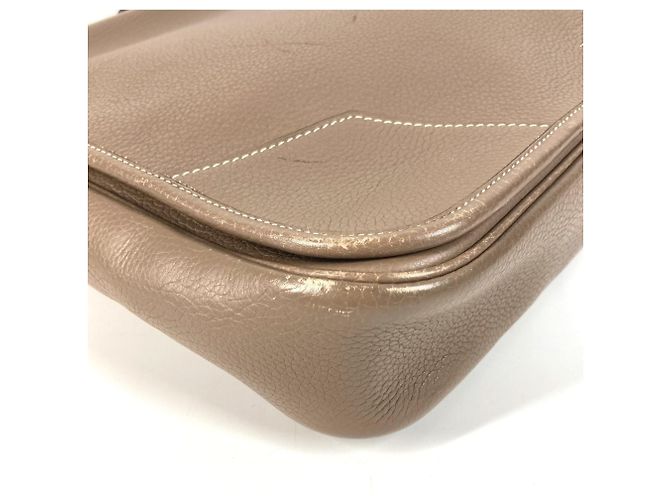 Borsa Messenger con Patta Victoria di Hermès Marrone - vista 3