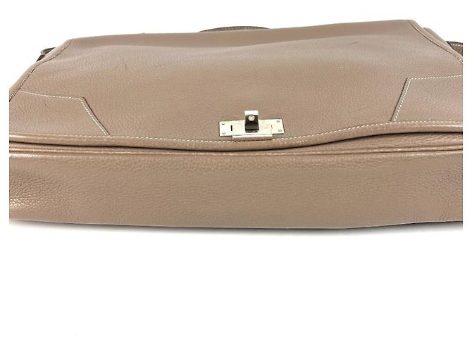 Borsa Messenger con Patta Victoria di Hermès Marrone - vista 4