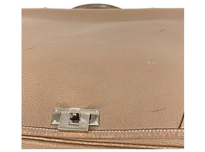 Borsa Messenger con Patta Victoria di Hermès Marrone - vista 5